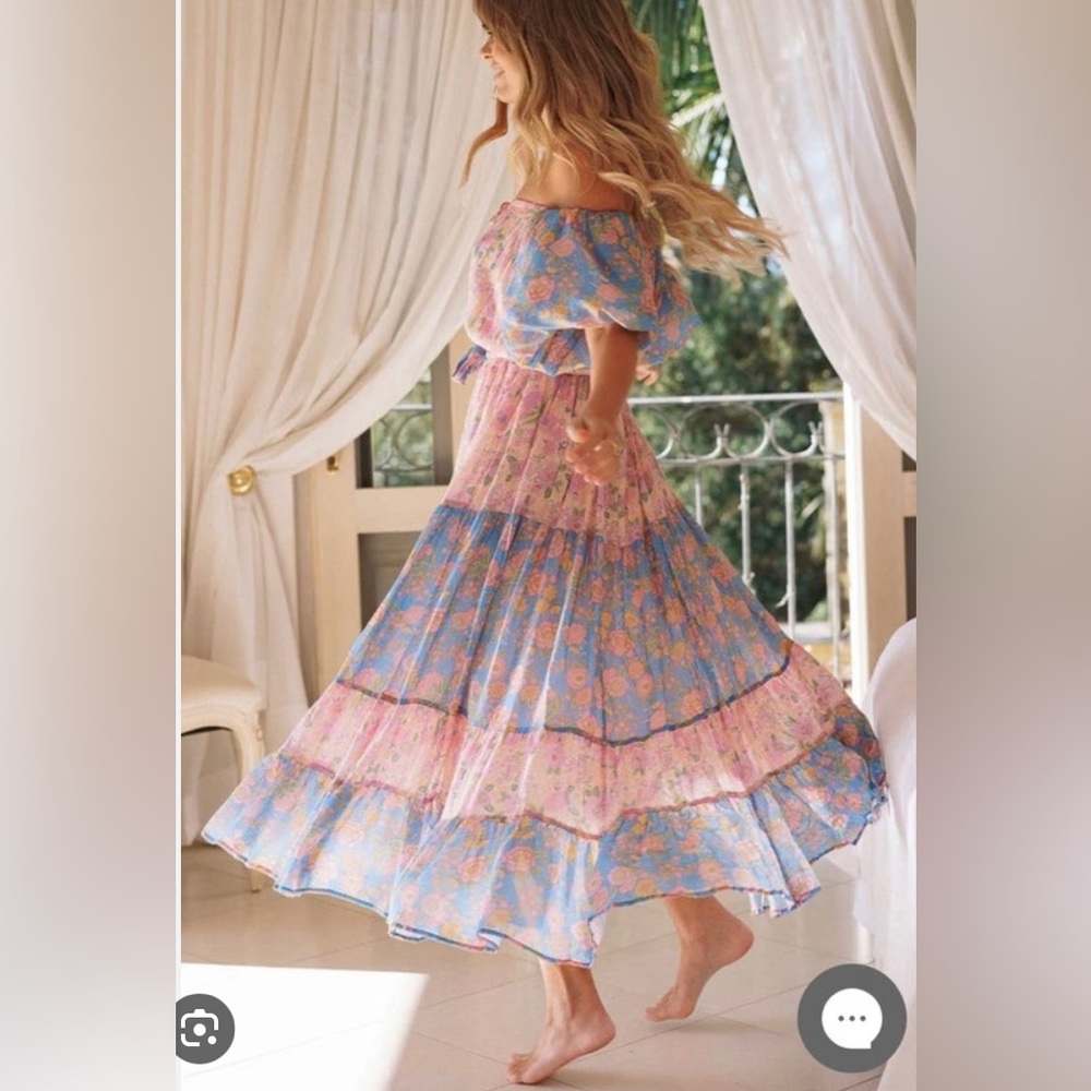 Spell juniper tiered gown NWT small